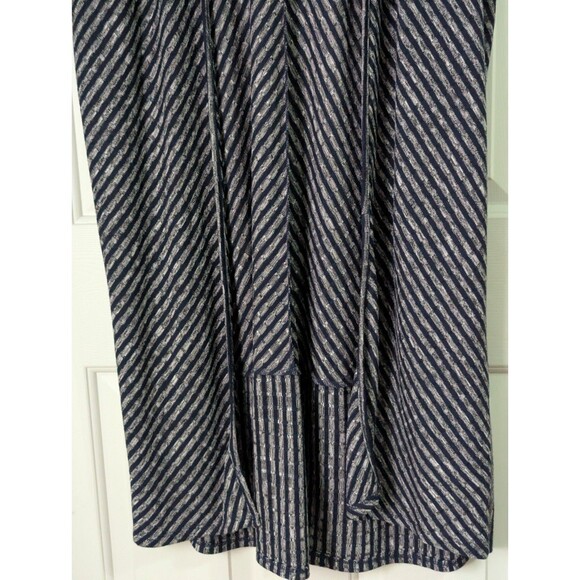 Lane Bryant Sleeveless Open Knit Duster Cardigan Womens 26/28 Navy Gray Stripes - Picture 3 of 8